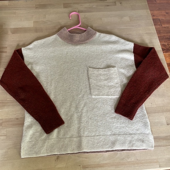 Madewell Colorblock Mockneck Sweater - Picture 10 of 12